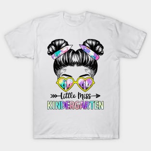 Little Miss Kindergarten Girls Back To School Shirt Daughter T-Shirt